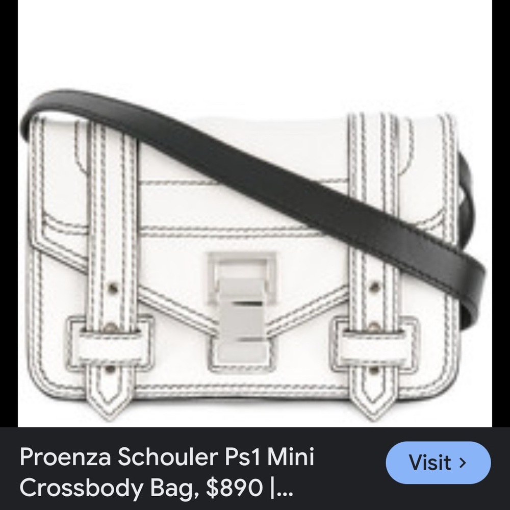 Proenza Schouler White and Black Crossbody Bag with Modern Design